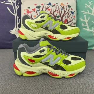 New Balance 9060 Verde Lima Cinza Vermelho Tênis Chunky