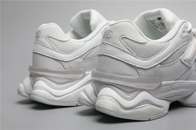 New Balance 9060 Monochromatic White Lifestyle Sneakers 3