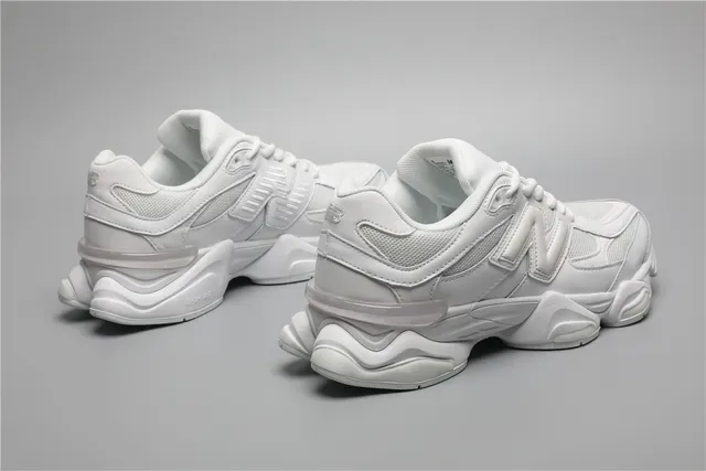 New Balance 9060 Monochromatic White Lifestyle Sneakers 4