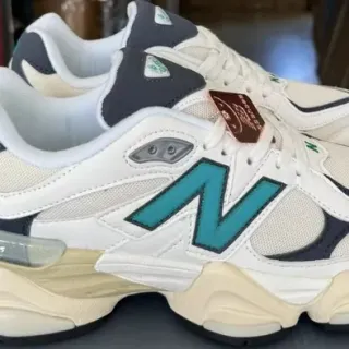 New Balance 9060 সাদা টিল নেভি চাঙ্কি স্নিকার্স