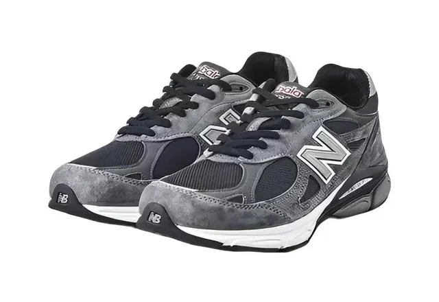 New Balance 990 Chaussures de course mesh et daim gris charbon 5