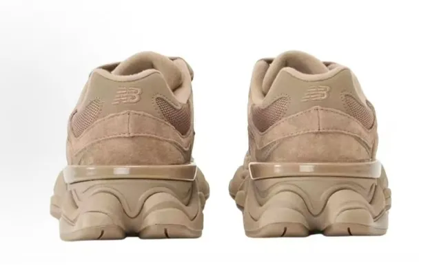 New Balance Beige Monocromático Suede Y Mesh Upper Zapatillas Chunky 3