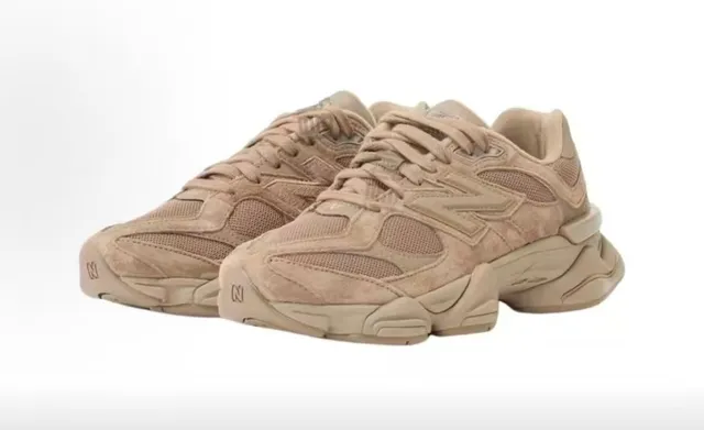 New Balance Beige Monocromático Suede Y Mesh Upper Zapatillas Chunky 5