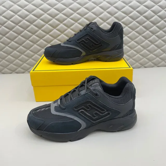 New Balance Noir Gris Chunky Midsol Sculptée Mélange Cuir Daim Et Maille Supérieure Lifestyle Sneakers 5