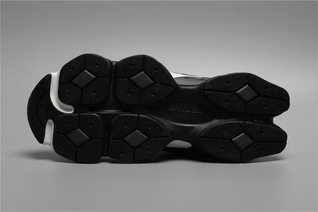 New Balance Black White Chunky Layered Midsole Mesh And Synthetic Overlay Construction Lifestyle Sneakers 6
