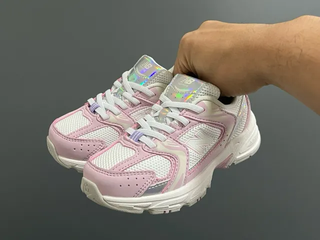 New Balance رمادي بيج ميد سول ألواح متعددة بناء شبكي-سويد حذاء سميك 5