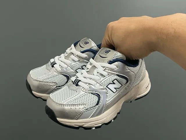 New Balance رمادي بيج ميد سول ألواح متعددة بناء شبكي-سويد حذاء سميك 6