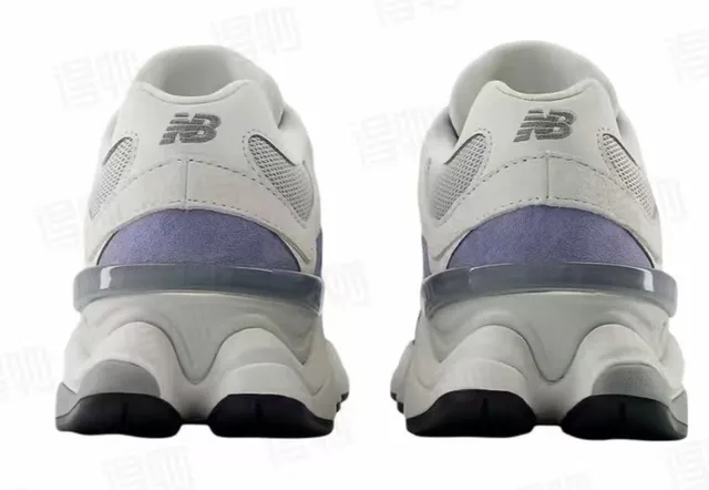 New Balance Gray Purple Sculpted Midsole Mesh And Suede Overlay Construction Chunky Sneakers 3