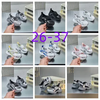 New Balance 银黑中底魔术贴鞋带扣款厚底运动鞋