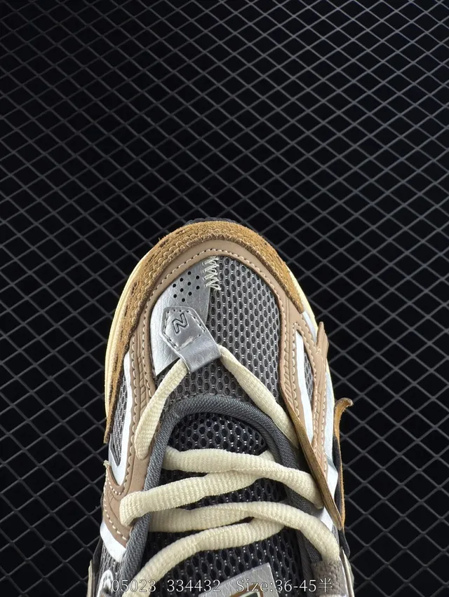 New Balance U1906 بني أسود وسطية طبقة شبكة ومخمل علوي حذاء رياضي سميك 5