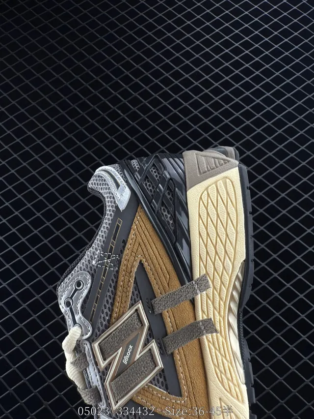 New Balance U1906 بني أسود وسطية طبقة شبكة ومخمل علوي حذاء رياضي سميك 6