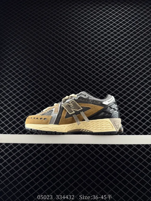 New Balance U1906 بني أسود وسطية طبقة شبكة ومخمل علوي حذاء رياضي سميك 8