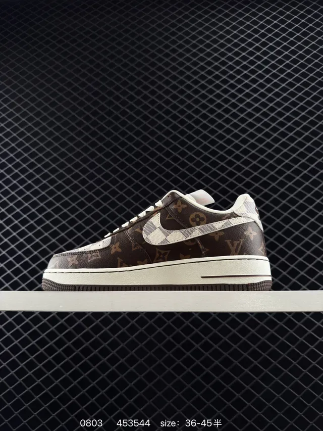 Nike Air Force 1 Monogram Print Low-Top Lifestyle Sneakers 6