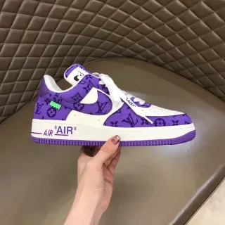 Nike Air Force 1 Morado Monogram Print Lifestyle Sneakers