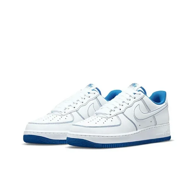 Nike Air Force 1 White and Royal Blue Lifestyle Sneakers 2