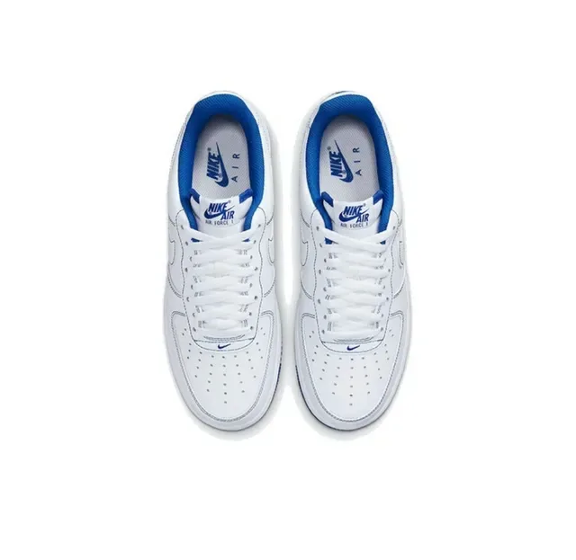 Nike Air Force 1 White and Royal Blue Lifestyle Sneakers 3