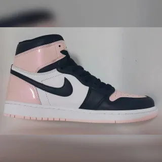 Nike Air Jordan 1 High Patent Pink Black White 篮球鞋