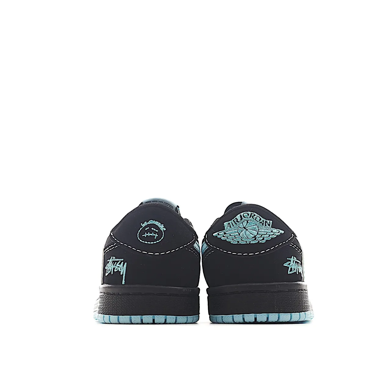 Nike Air Jordan 1 Low Black Light Blue Lifestyle Sneakers 17