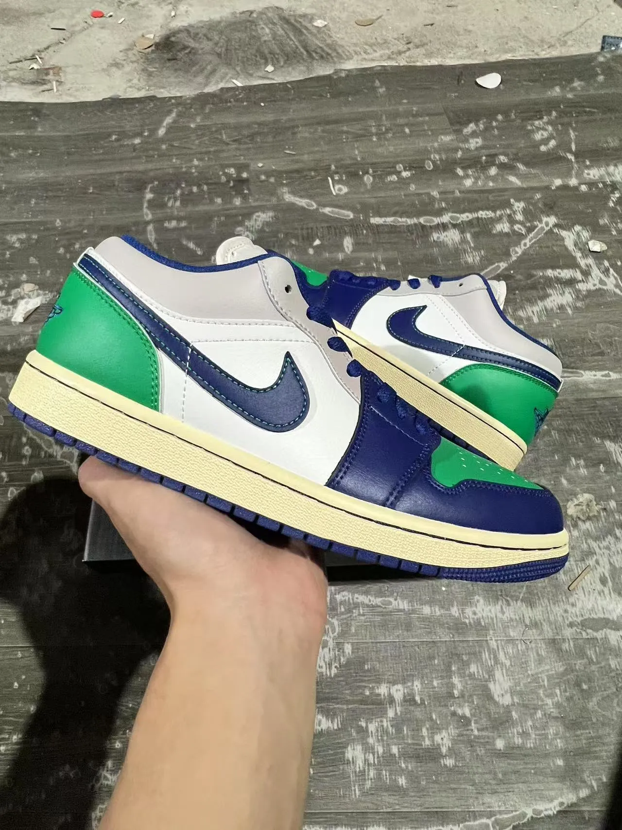 Nike Air Jordan 1 Low Color-Blocked Lifestyle Sneakers 1