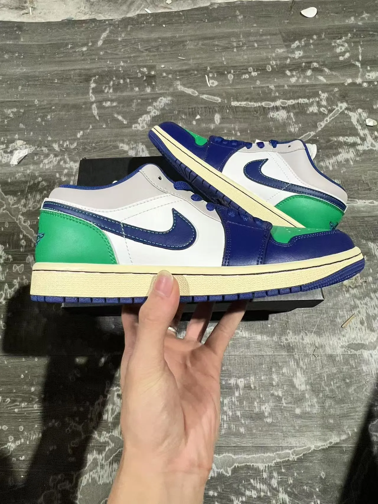 Nike Air Jordan 1 Low Color-Blocked Lifestyle Sneakers 7