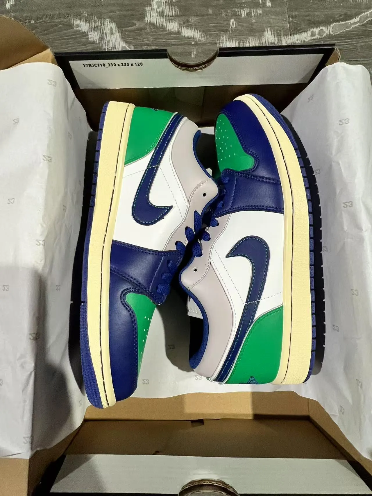 Nike Air Jordan 1 Low Color-Blocked Lifestyle Sneakers 9