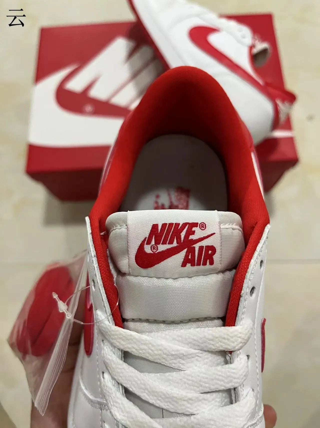 Nike Air Jordan 1 Low White Red Lifestyle Sneakers 4