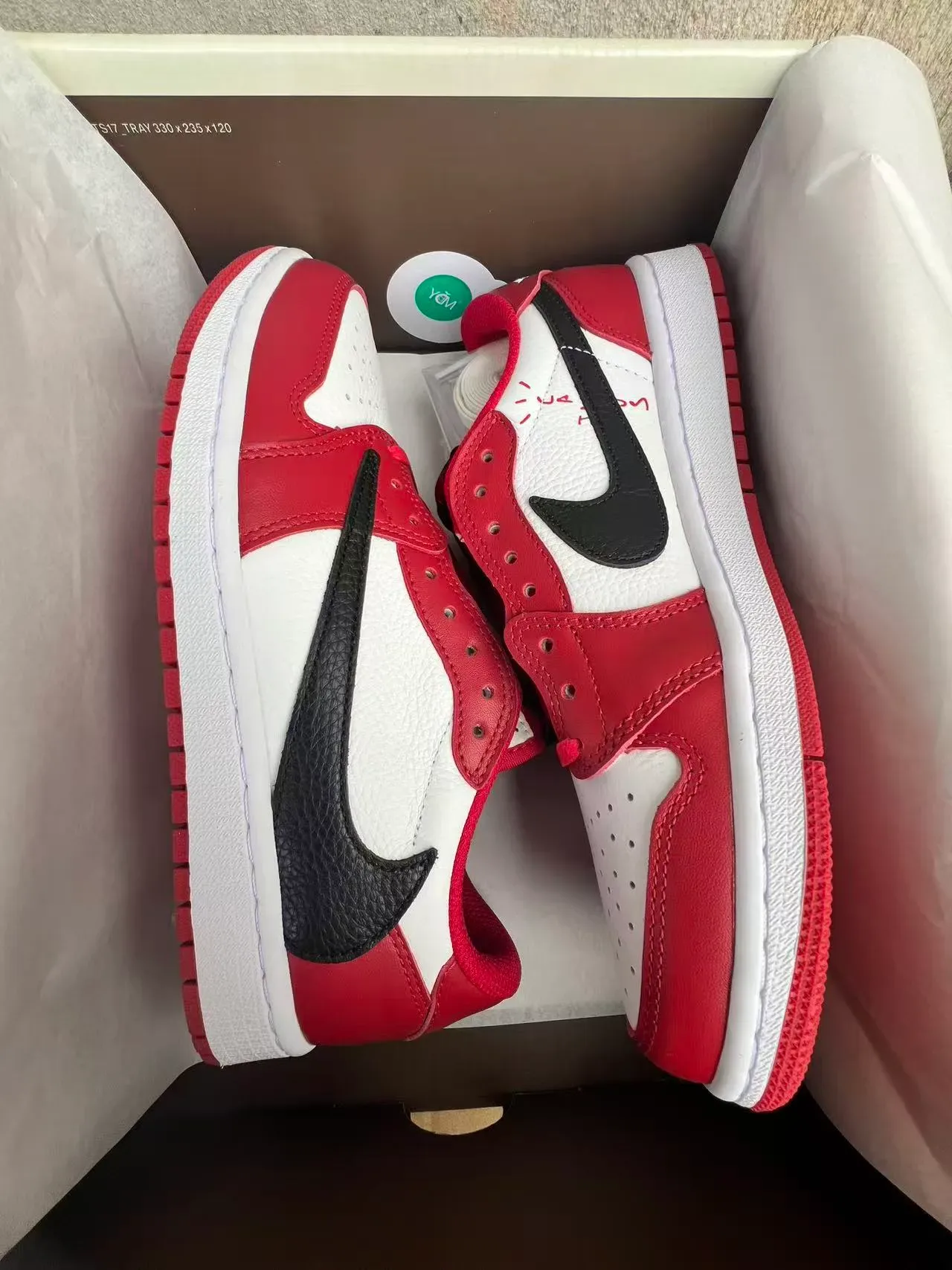 Nike Air Jordan 1 Red White Black Lifestyle Sneakers 9