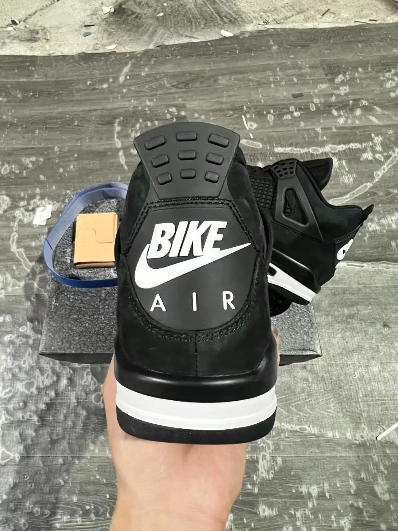Nike Air Jordan 4 Black White Basketball Shoes 8