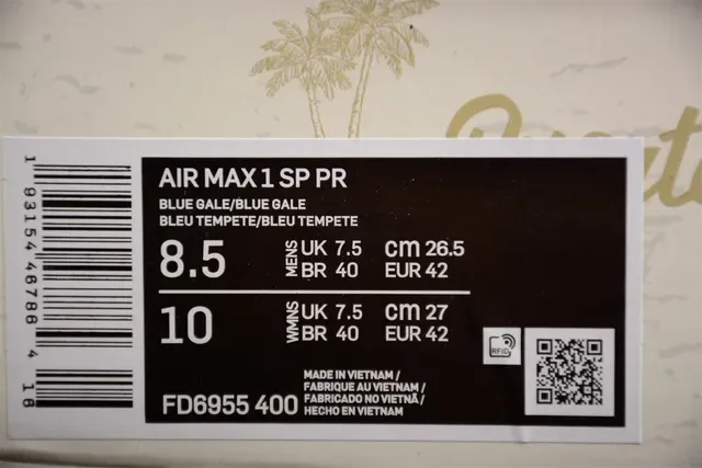 Nike Air Max 1 Sneakers Lifestyle Bleu clair et blanc 2