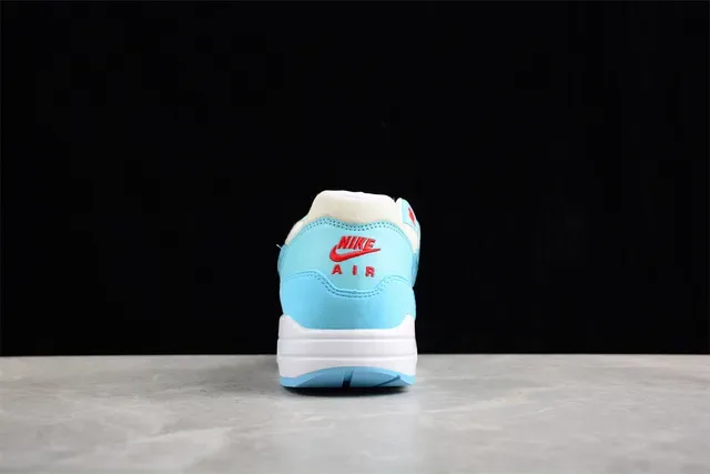 Nike Air Max 1 Sneakers Lifestyle Bleu clair et blanc 10