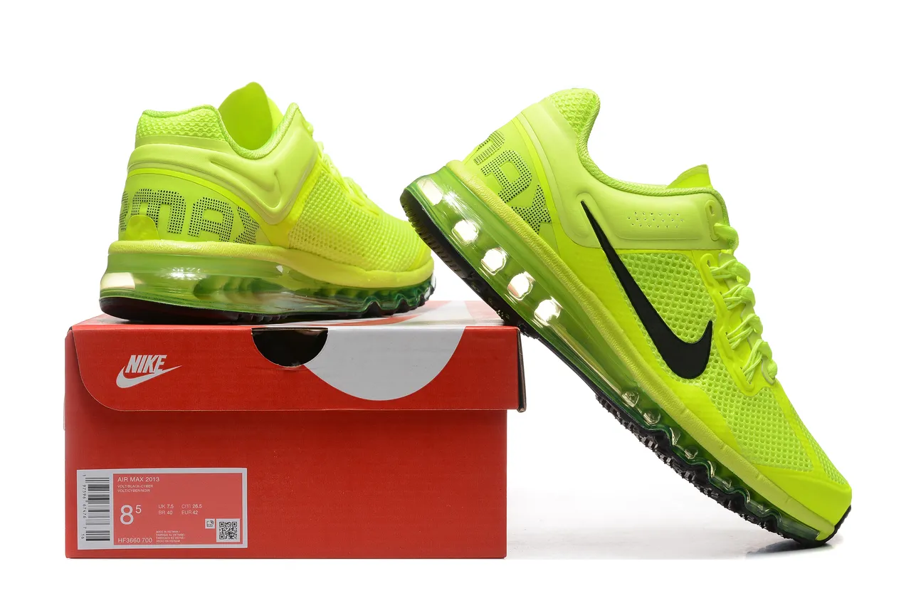 Nike Air Max 2013 Neon Lime Green Zapatillas de correr 2