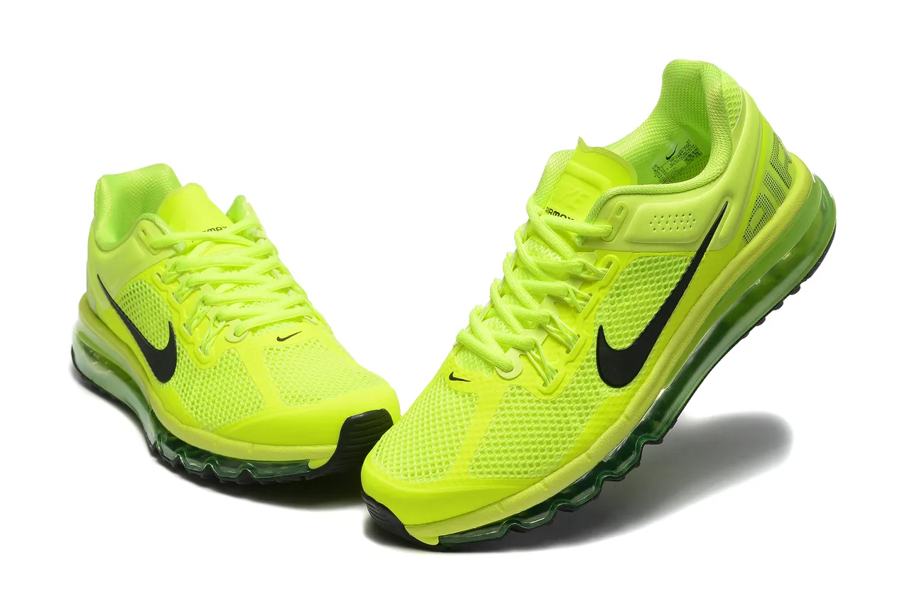 Nike Air Max 2013 Neon Lime Green Zapatillas de correr 4