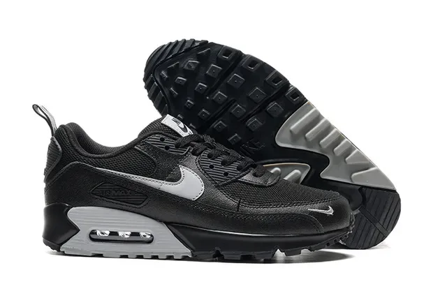 Nike Air Max 90 Black and Light Gray Lifestyle Sneakers 4