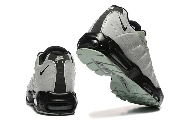 Nike Air Max 95 Light Gray and Pale Green Lifestyle Sneakers 3