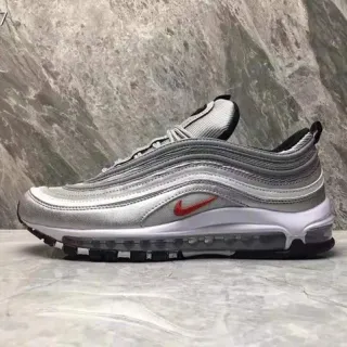Nike Air Max 97 أحمر فضي معدني أسلوب حياة سنيكرز