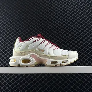 Nike Air Max Plus branco bege vinho tênis chunky