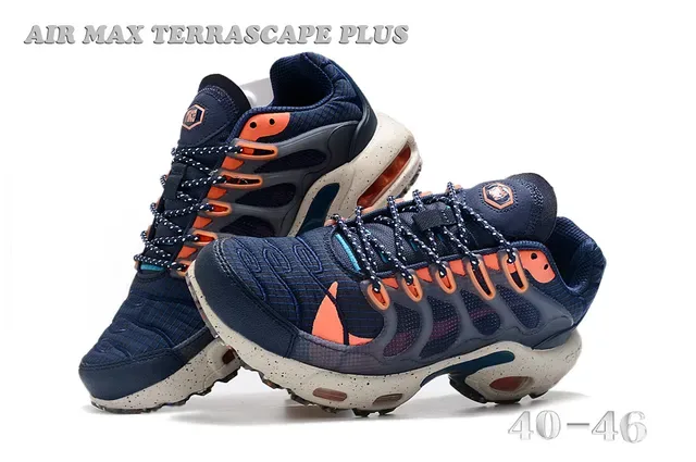 Nike Air Max Terrascape Plus Navy Orange Speckled Lifestyle Sneakers 2