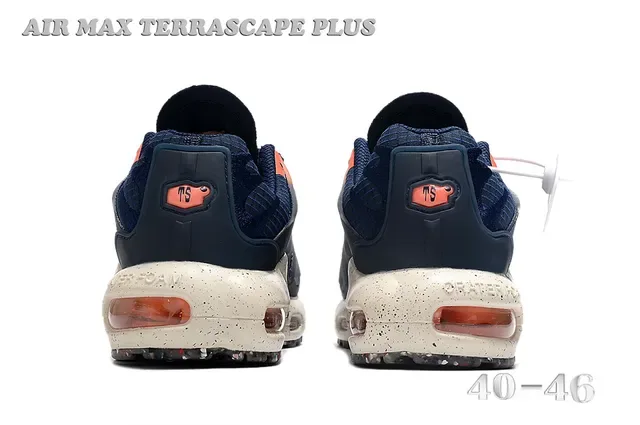 Nike Air Max Terrascape Plus Navy Orange Speckled Lifestyle Sneakers 3