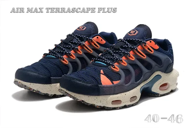Nike Air Max Terrascape Plus Navy Orange Speckled Lifestyle Sneakers 4