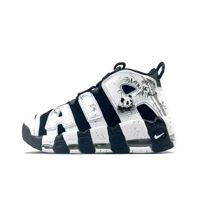 Nike Air More Uptempo Panda Bamboo Basketball Shoes 2