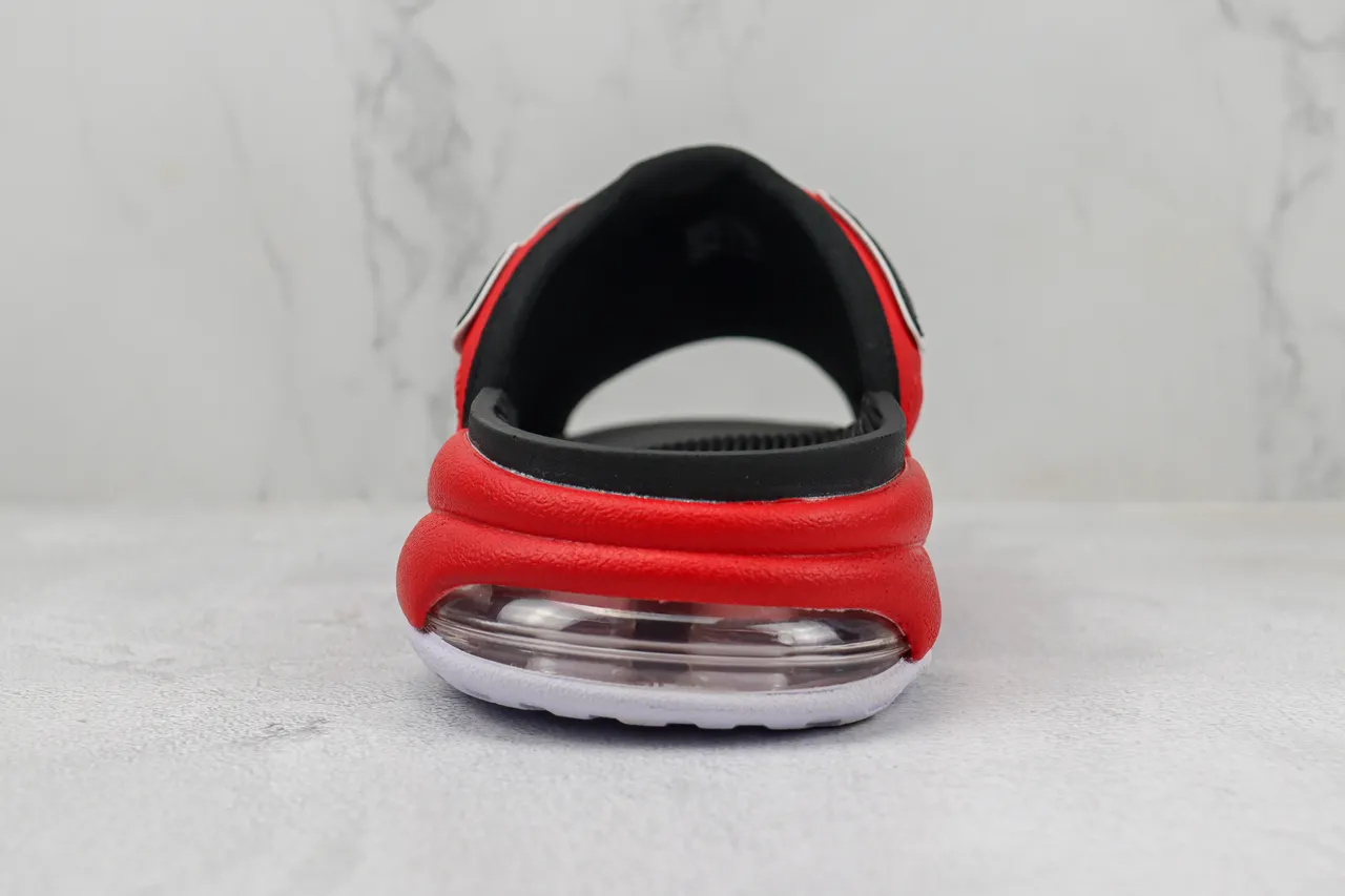 Nike Air More Uptempo Slide rouge noir blanc pantoufles 9