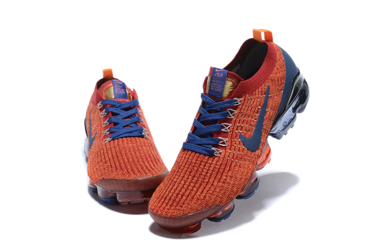 Nike Air VaporMax Orange and Navy Running Shoes 2