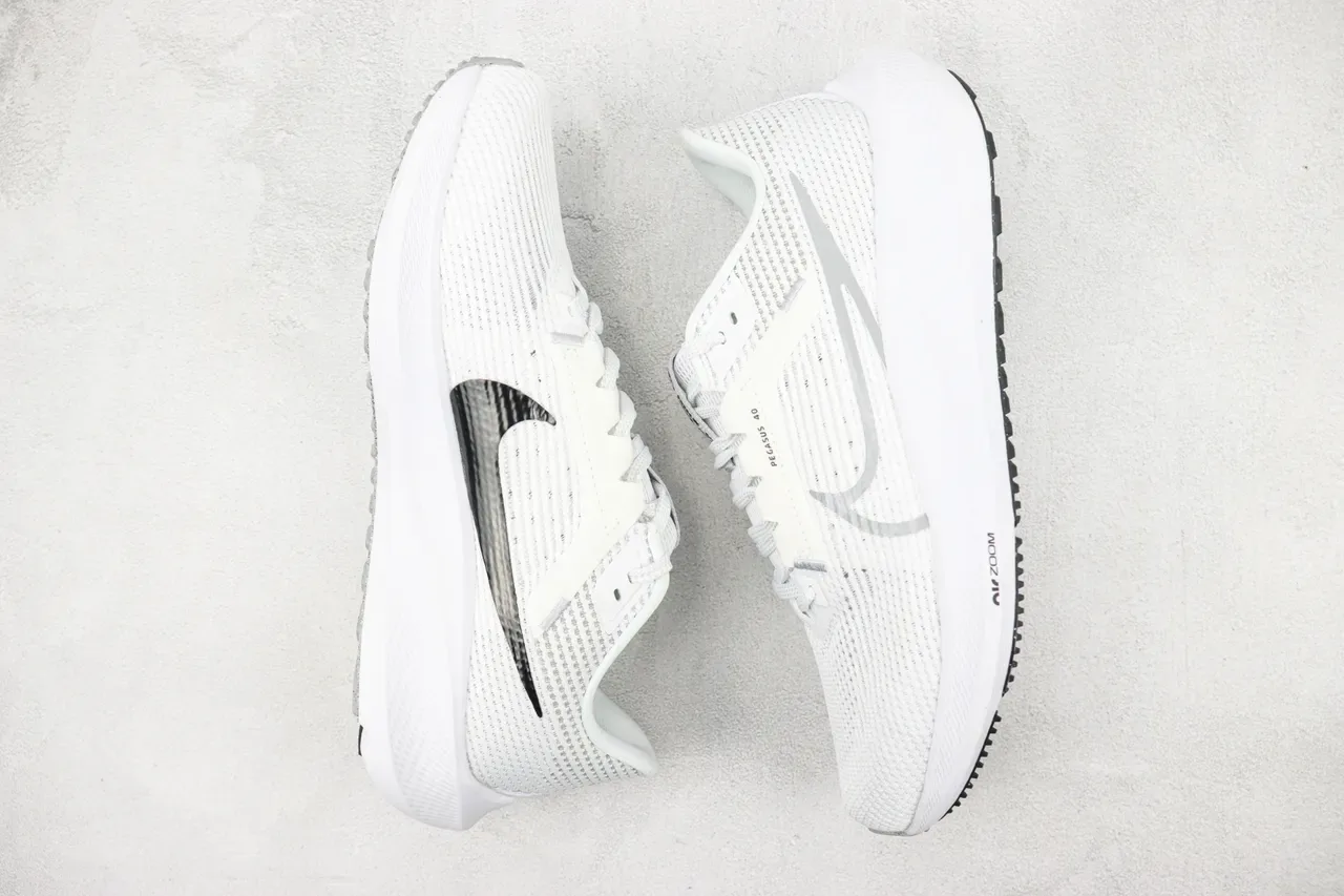Nike Air Zoom Pegasus 40 White Gray Running Shoes 2