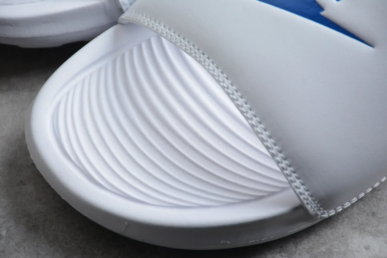 Nike Benassi JDI White Blue Slippers 7