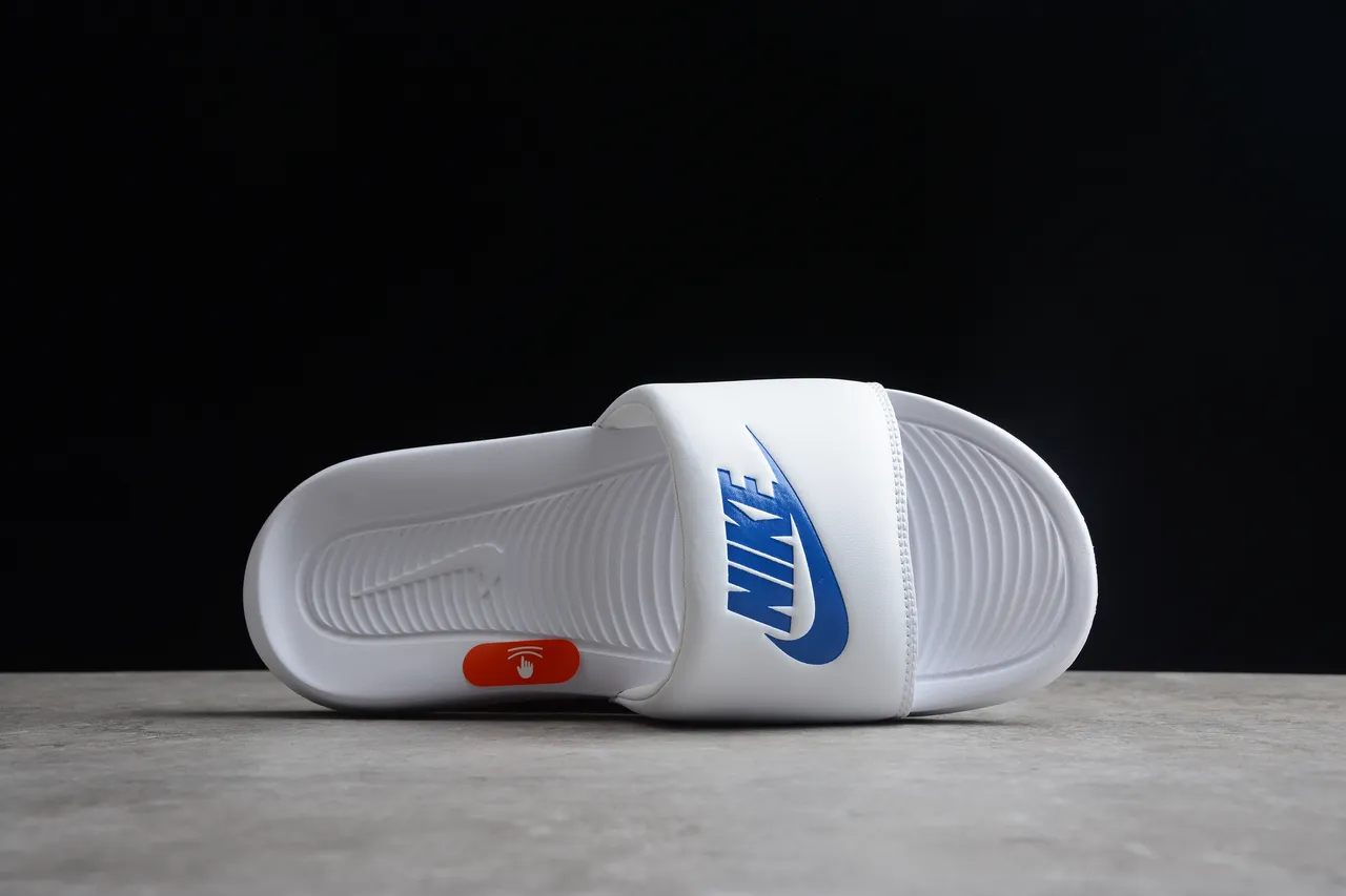 Nike Benassi JDI White Blue Slippers 10