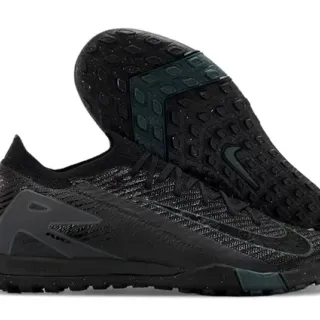 Nike Black Blue Knit Upper Turf Outsole Sneakers
