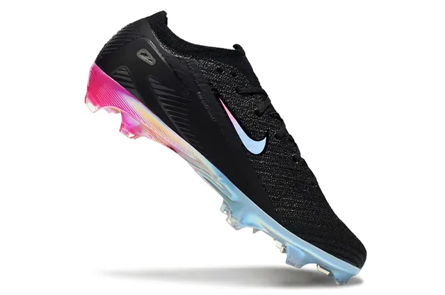 Nike কালো গোলাপি কিনেট আপার Iridescent আউটসোল Firm-Ground ফুটবল জুতো 2