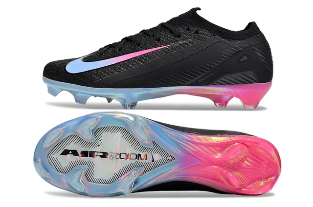 Nike কালো গোলাপি কিনেট আপার Iridescent আউটসোল Firm-Ground ফুটবল জুতো 6