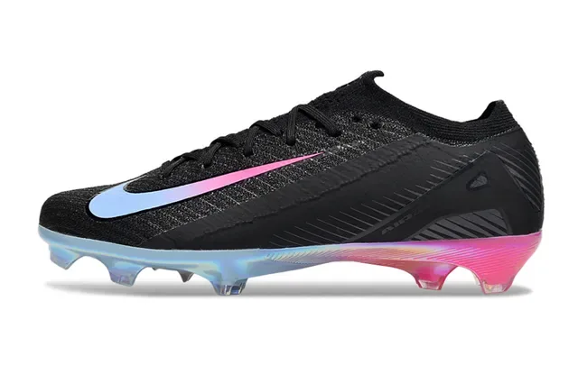 Nike কালো গোলাপি কিনেট আপার Iridescent আউটসোল Firm-Ground ফুটবল জুতো 7