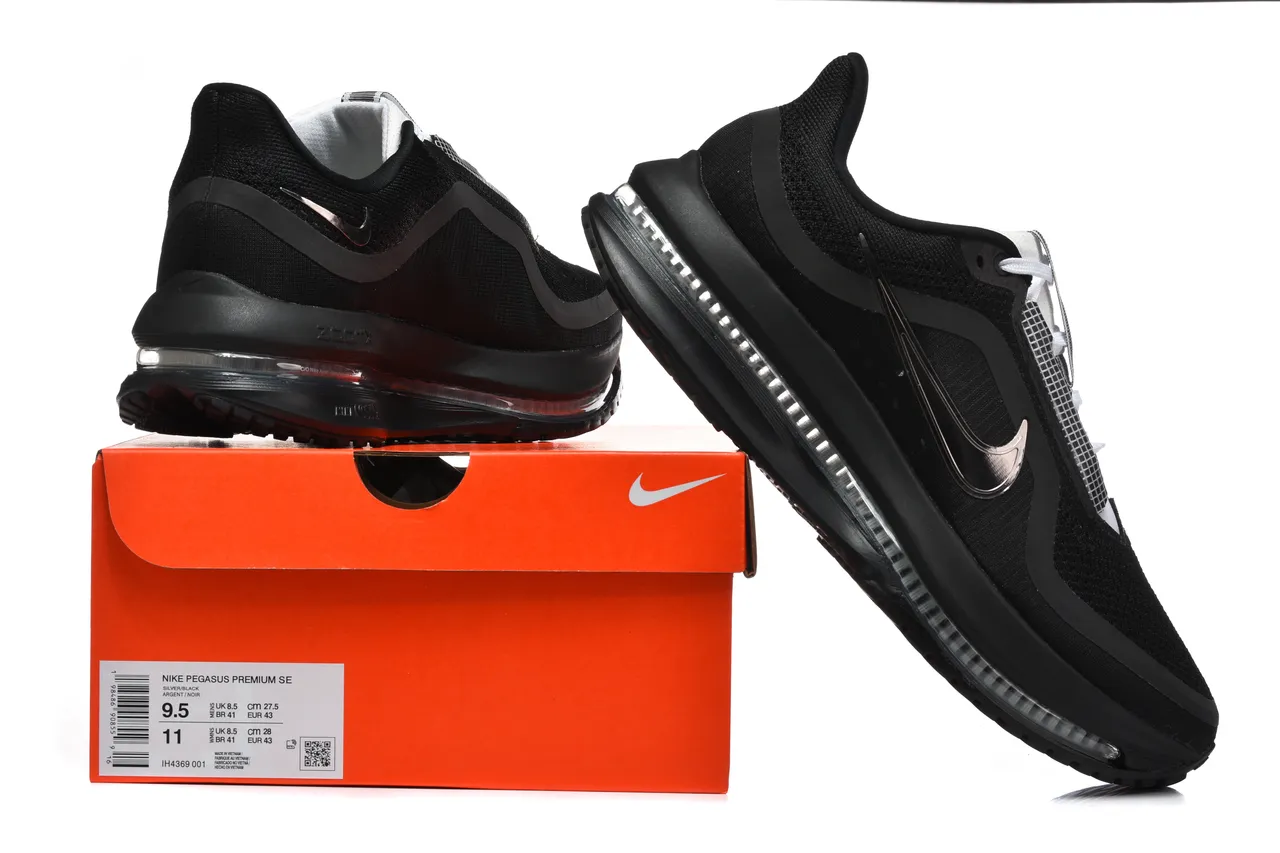 Nike Chaussures de course Noir Blanc Longueur Complète Visible Air Zoom Unit Mesh Upper 2